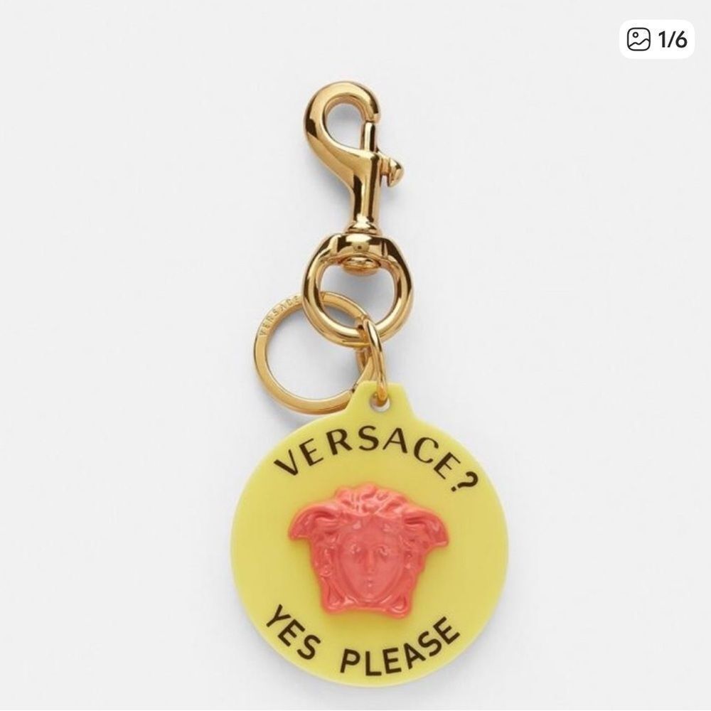 Versace unisex La Medusa 3D logo keychain bag charm NEW
